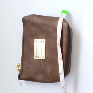 Brown Leather Coin Purse Or Small Makeup Bag NWOT